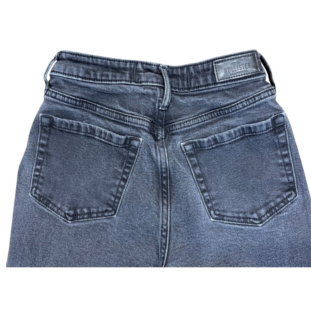 Hollister Y2K Mom Jeans Womens 0R‎ W24 L27 Black Ultra High-Rise Stretch 2010 - Picture 10 of 11